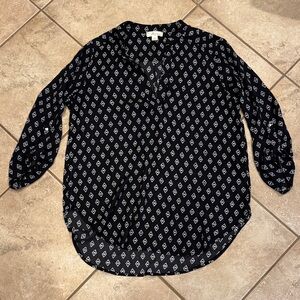 Misia Black and White Patterned Blouse